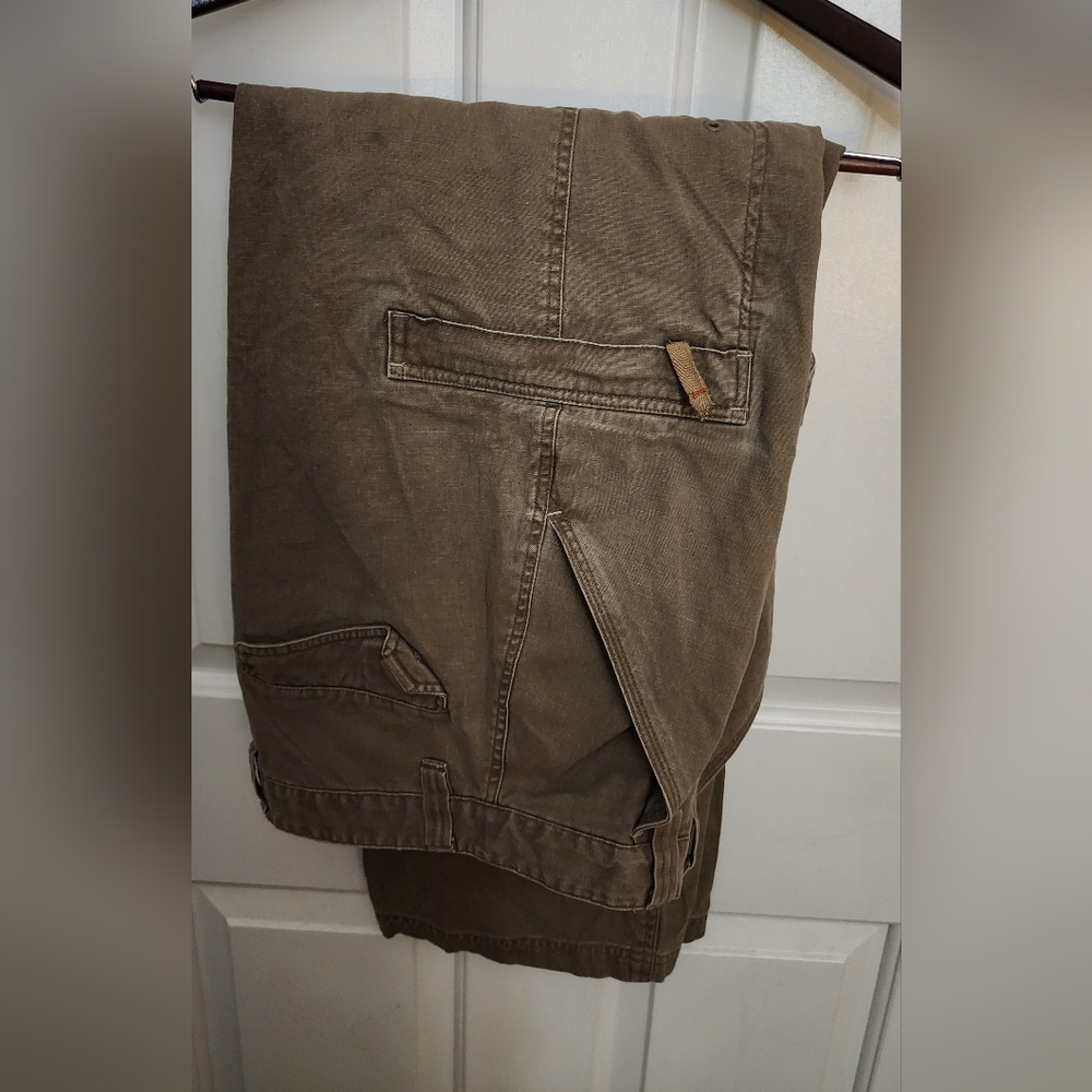 OTP Cargo Pants Distressed Brown Convertible Street/Workwear Fishing Y2K 32x30